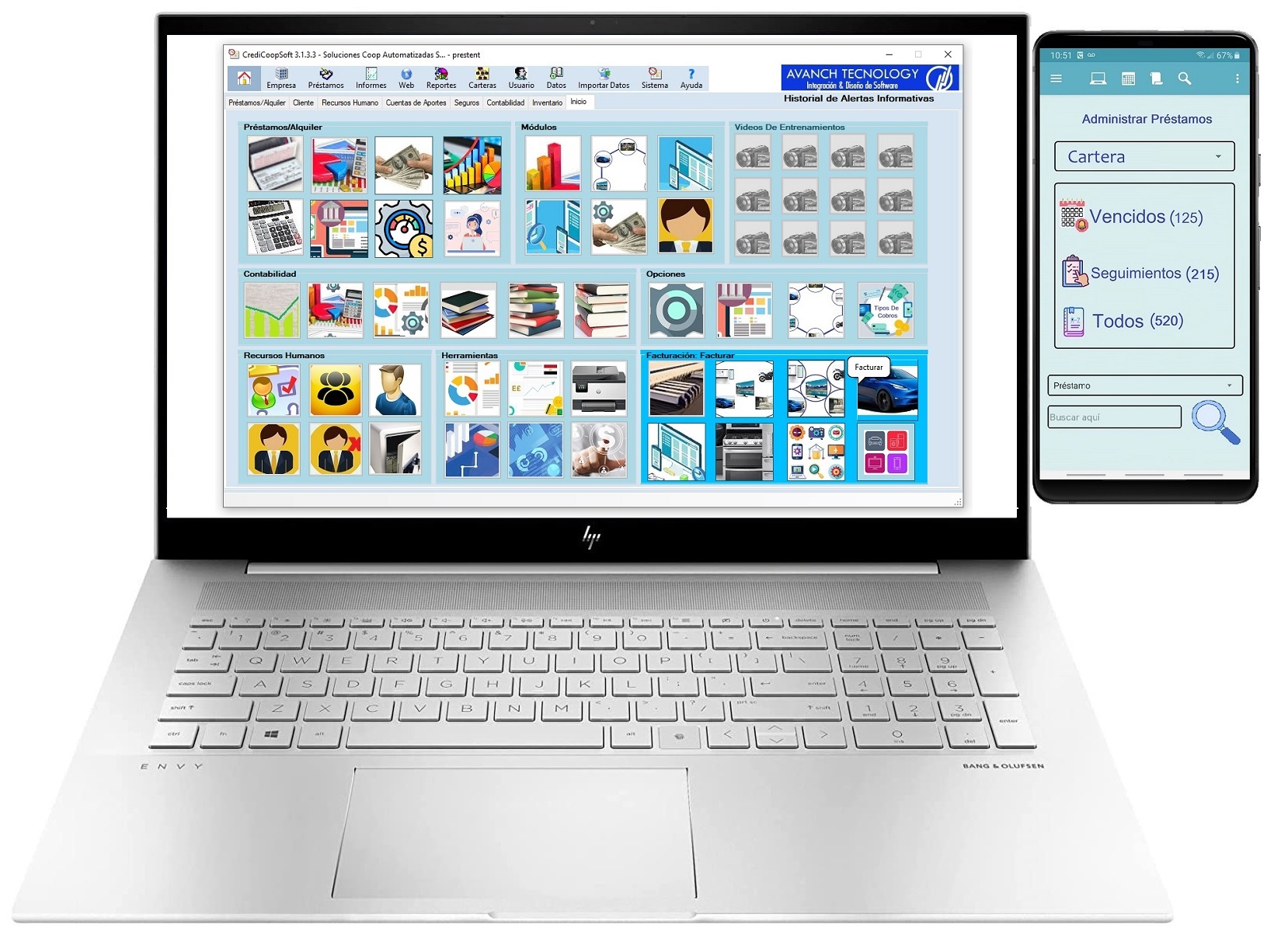 Panel principal Softerativa